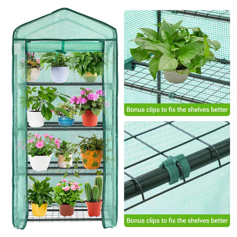 Mini Greenhouse 4 Tier Shelf