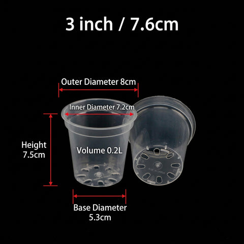 [Shippable] [Marine] Transparent Hard Plastic Pot 透明硬質塑膠盆 [3" / 7.6cm][Fall Supply Preorder 26]
