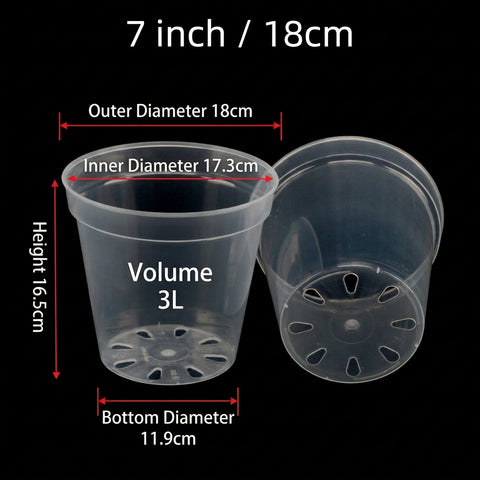 [Shippable] [Marine] Transparent Hard Plastic Pot 透明硬質塑膠盆 [7" / 18cm][Fall Supply Preorder 26]